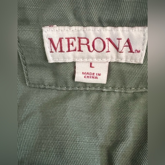 Merona Army Green Cargo Vest Jacket - Picture 5 of 12